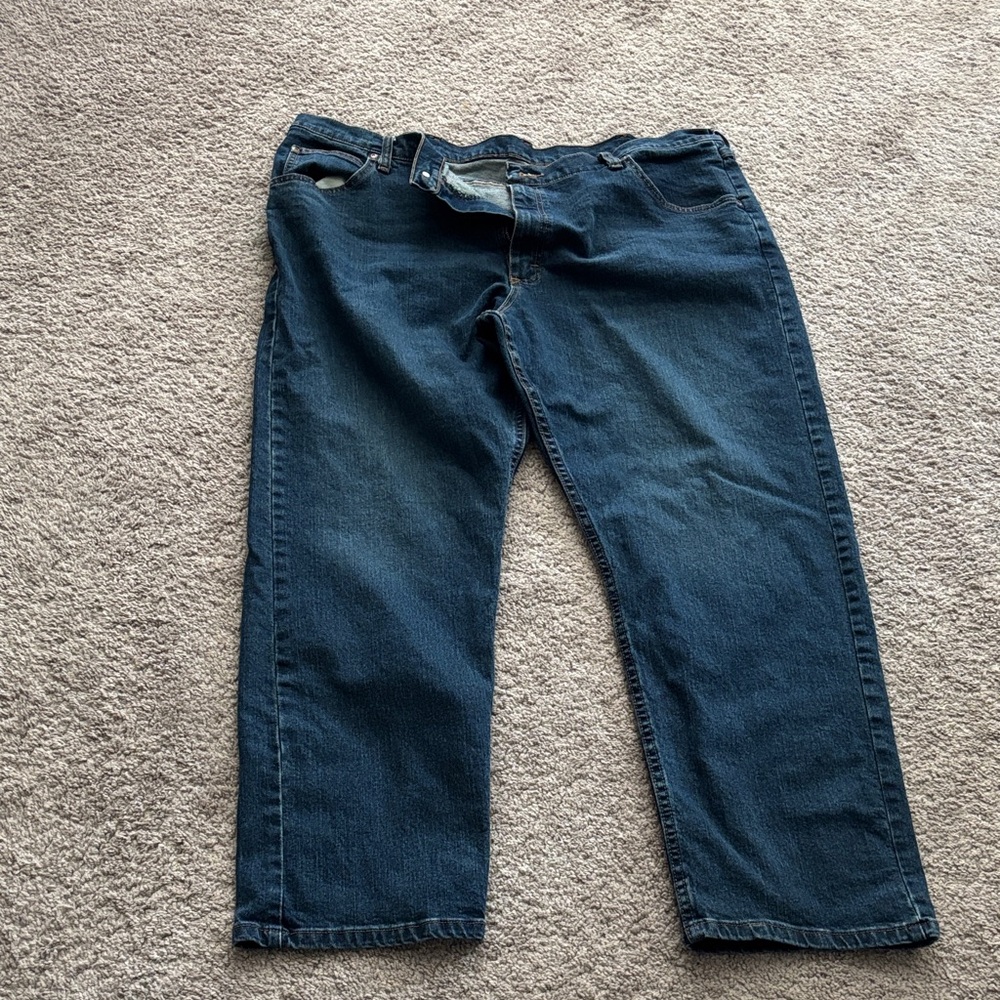 Wrangler Men's Dark Blue Relaxed Jeans